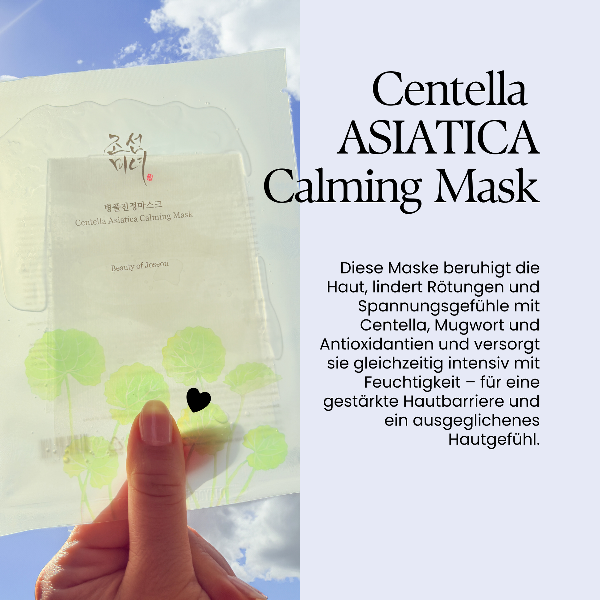Beauty of Joseon Centella Asiatica Calming Mask – beruhigende Tuchmaske für alle Hauttypen